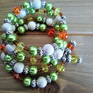 3 for $49 New Crystal & Glass Pearl Wrap Bracelet